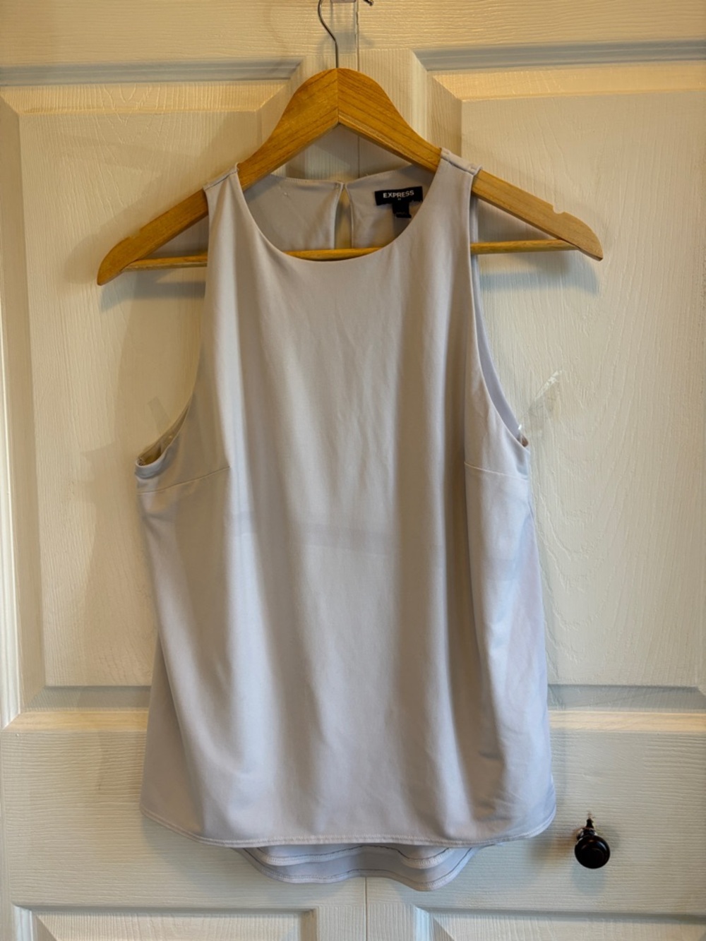 Express Light Gray Sleeveless Round-Neck Camisole